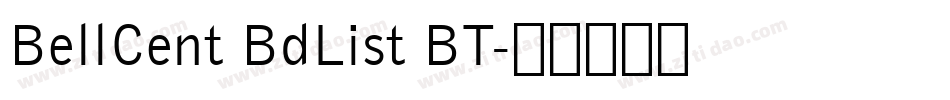 BellCent BdList BT字体转换